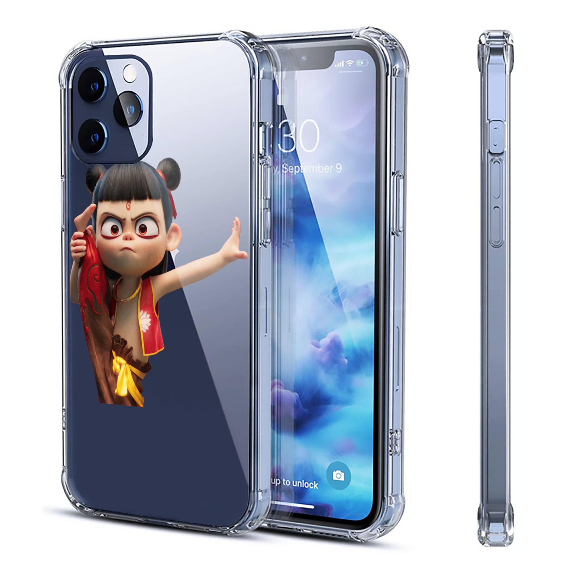 （画像用） Ne Zha 2 ナタ 魔童の大暴れ 【iPhone 12シリーズ対応】透明スマホケース（クリアソフトケース）